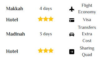07 Nights 3 Star Budget Umrah Package